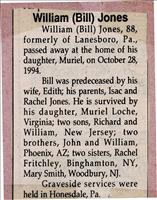 Jones, William (Bill)